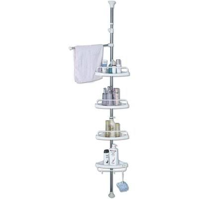 4-Tier Corner Shower Caddy with Towel Bar P4758