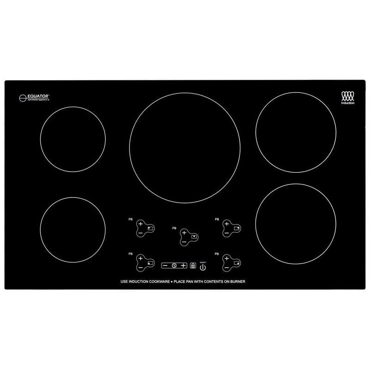 Black Built in Induction Cooktop 5 Burner L5635
