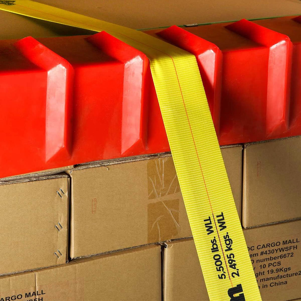 Cargo Load Corner Edge Protector and Truck Tie-Down Strap Guard Bumper Cushion, 8 x 8 x 36, 4 Pack Q481483