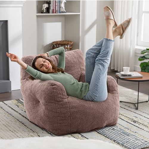White Tufted Bean Bag Chair M89073