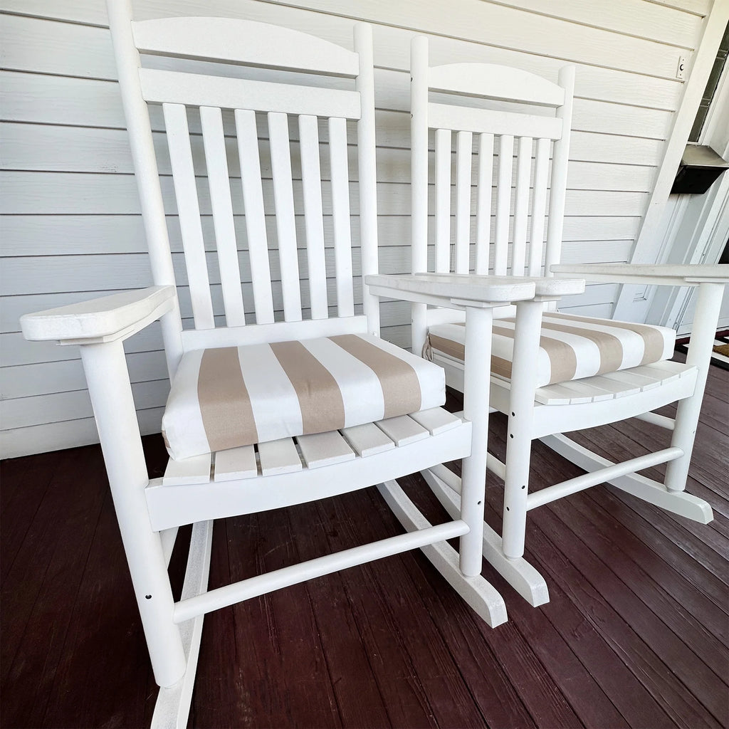 Champagne Stripe Outdoor Seat Cushion, Set of 2 C420379