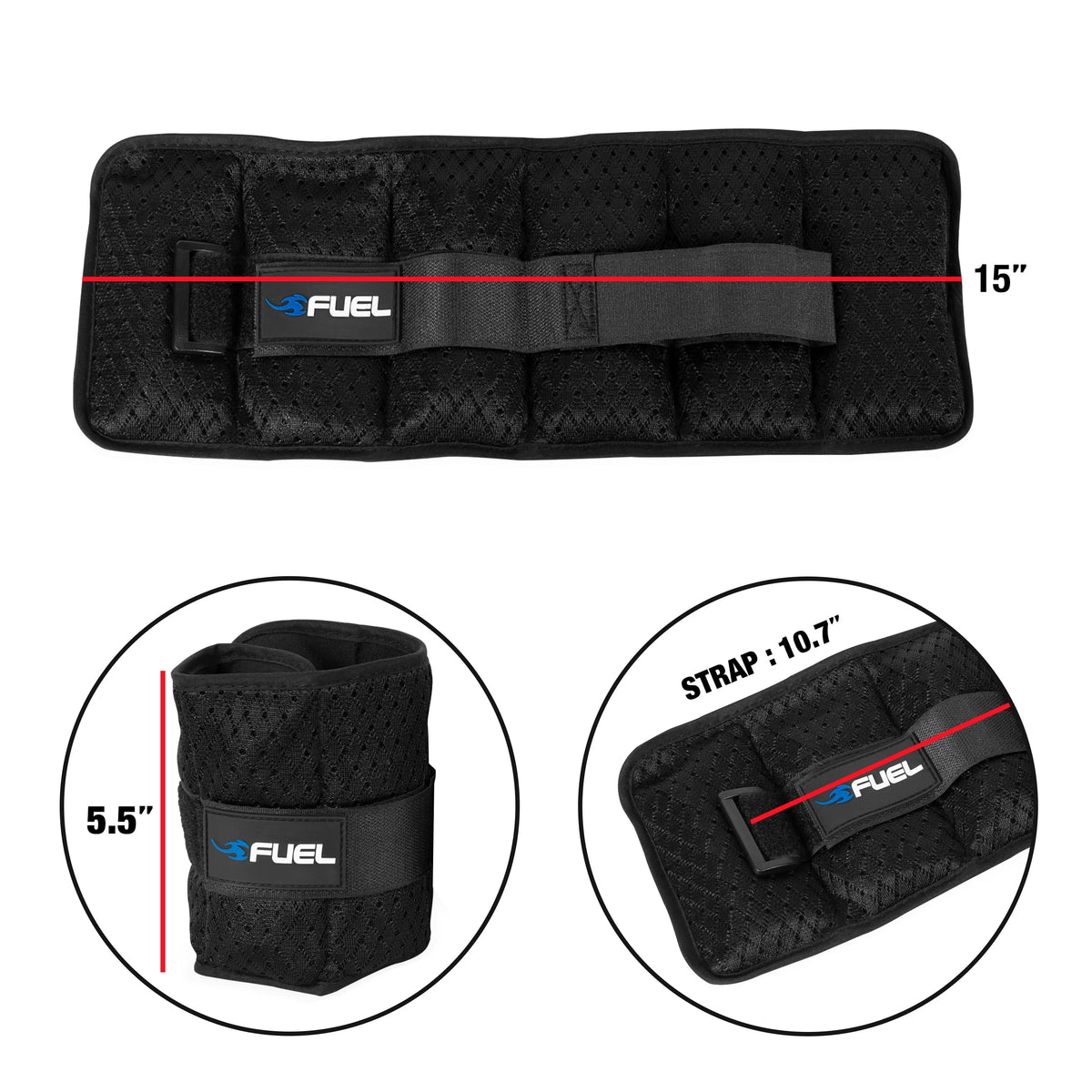 Adjustable Wrist Ankle Weights 10-Pound Pair O959