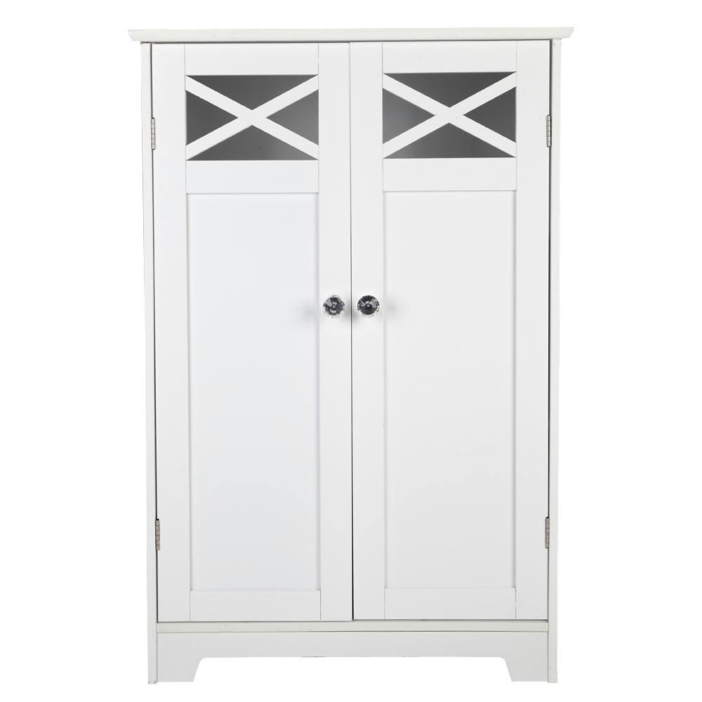 Double Door Floor Cabinet in White G27466
