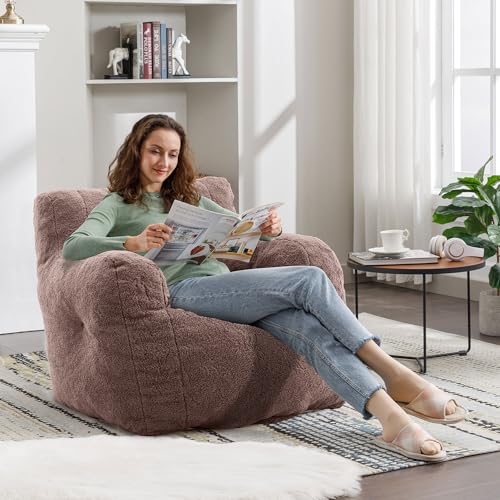 White Tufted Bean Bag Chair M89073