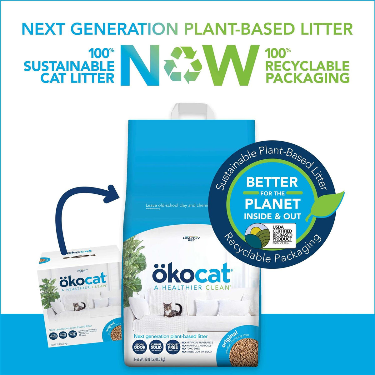 Natural Wood Clumping Cat Litter L334414