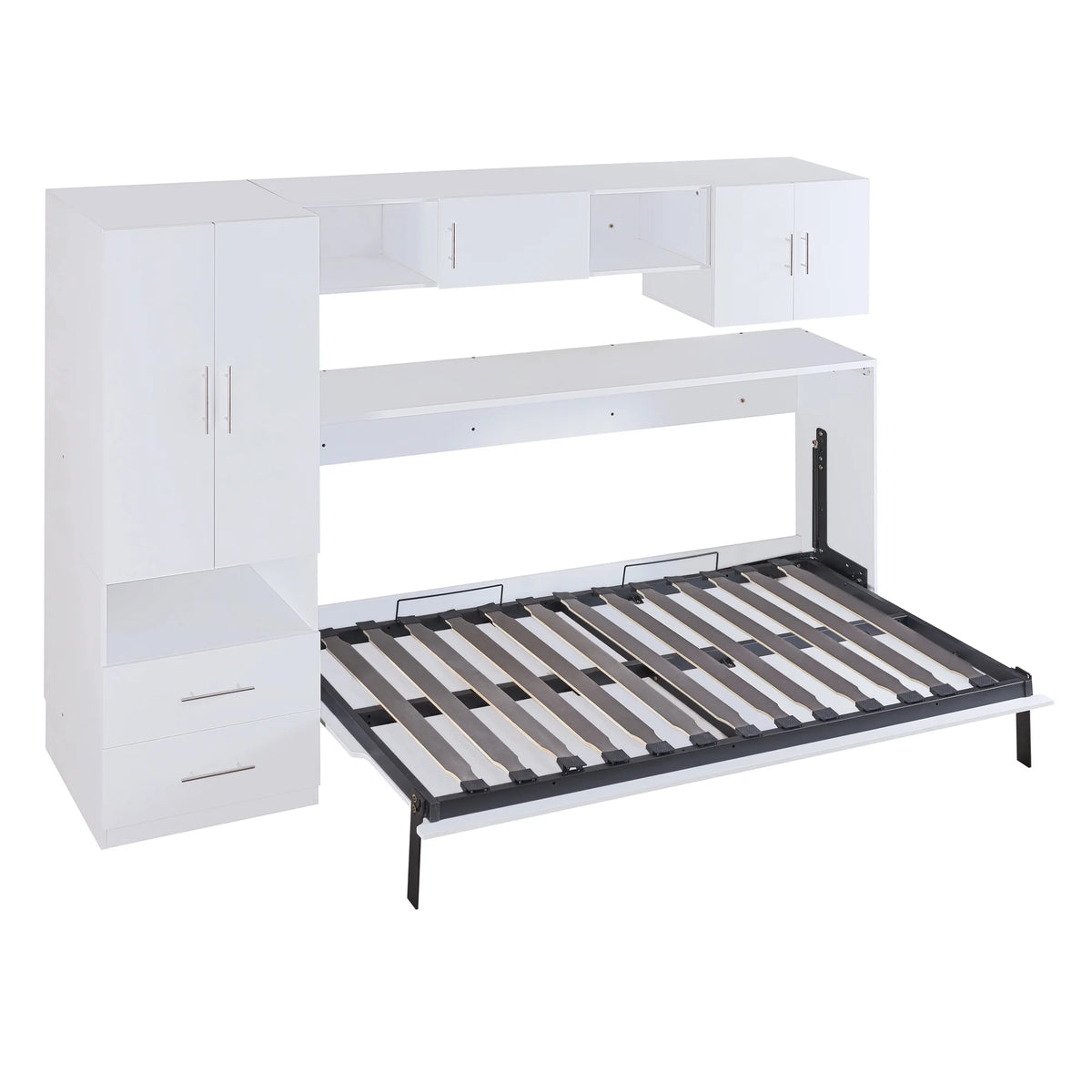 Twin Size Murphy Bed with Shelf and Drawer G38877