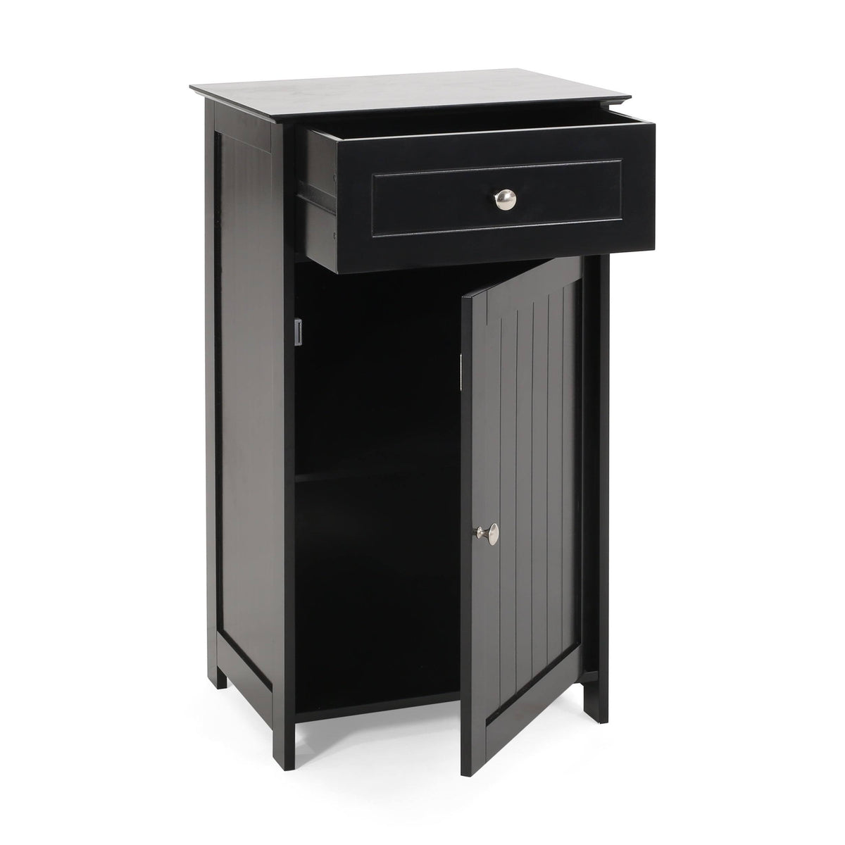 Black Bathroom Storage Cabinet C51542