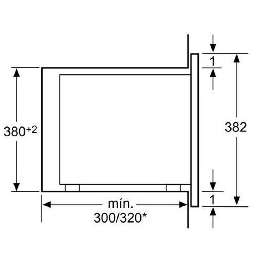 Black Built-in Microwave 20 L Touch Control 1270W X7112