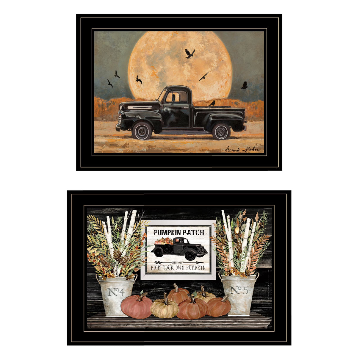2-Piece Ready to Hang Framed Print, Black Frame S199446