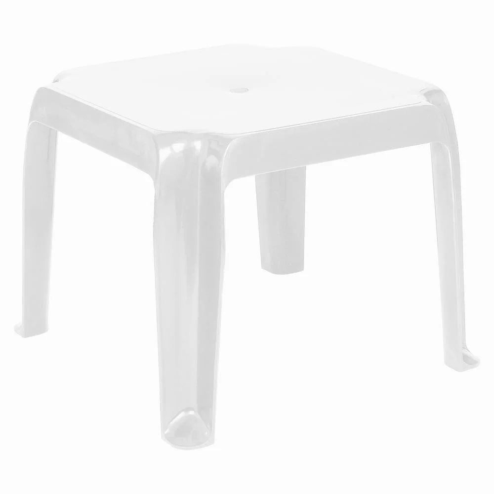 White Resin Square Side Table R913