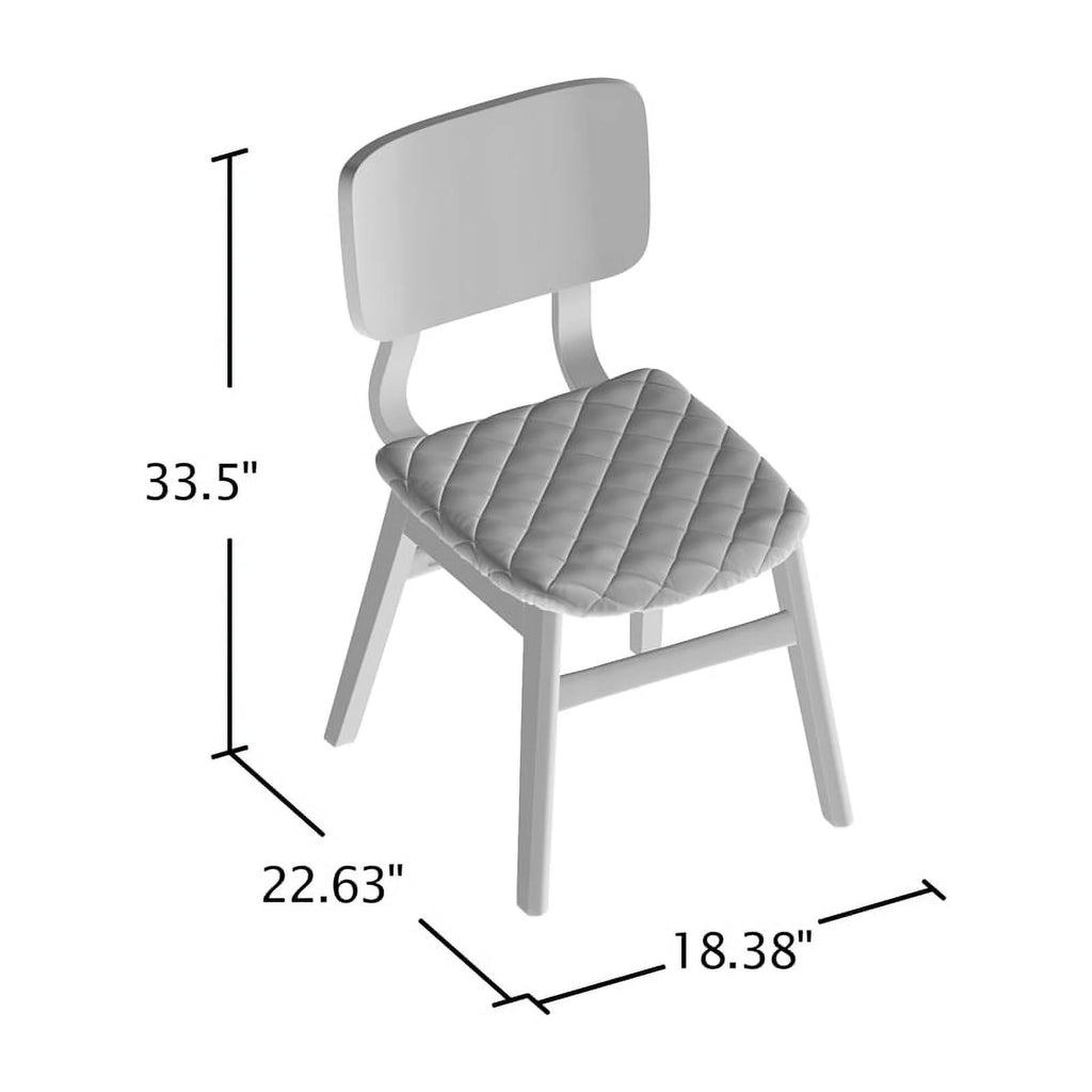Walnut Wood Side Chair Set of 2 N124