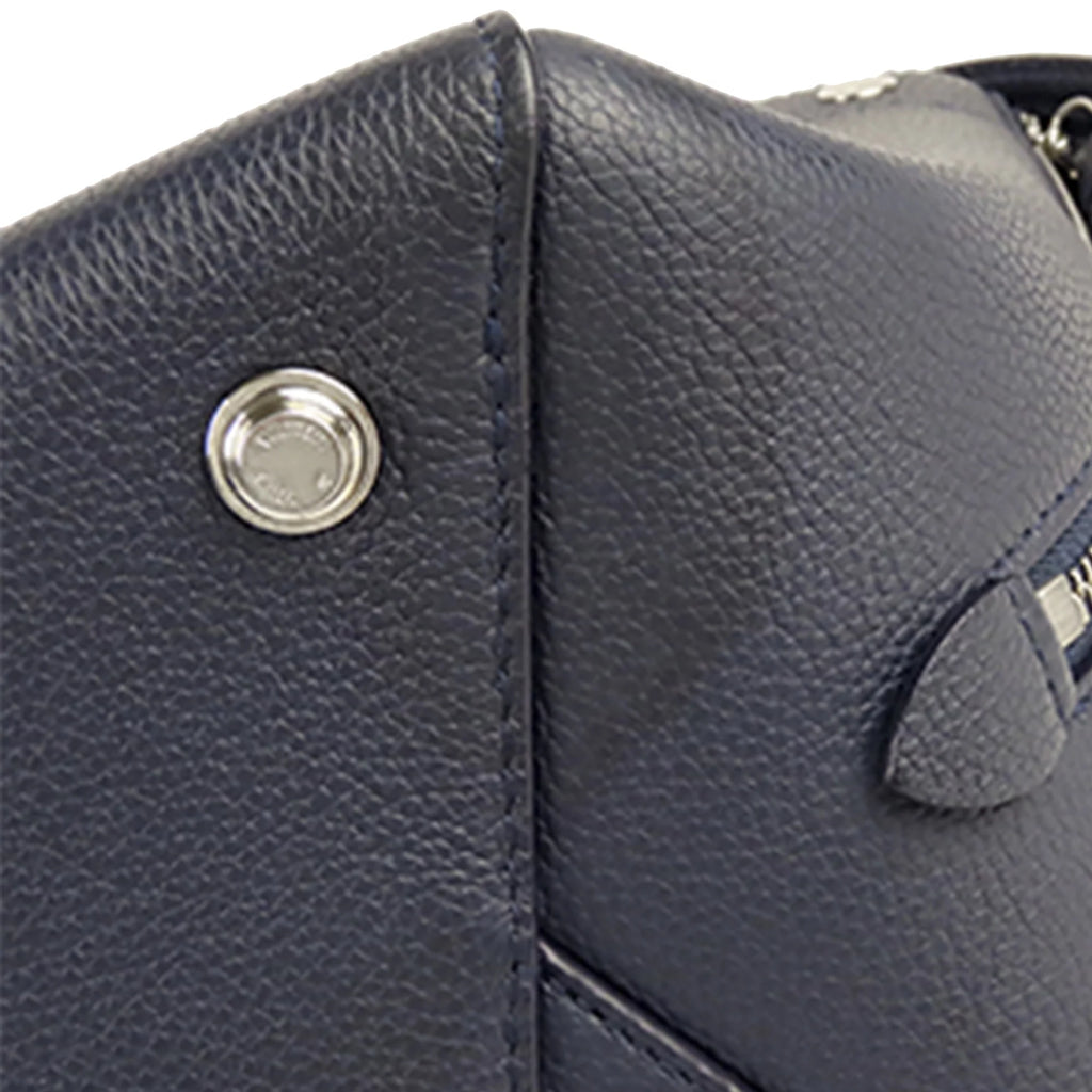Blue Calf Leather Satchel V734