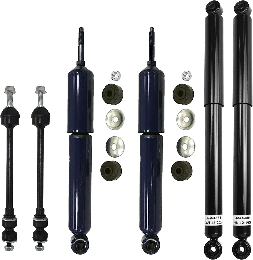 Front Shocks & Rear Shocks Absorbers + Front Sway Bar Links 6pc Set S22742