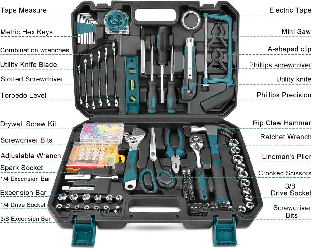257Pcs General Hand Tool Kit with Storage Case G595007