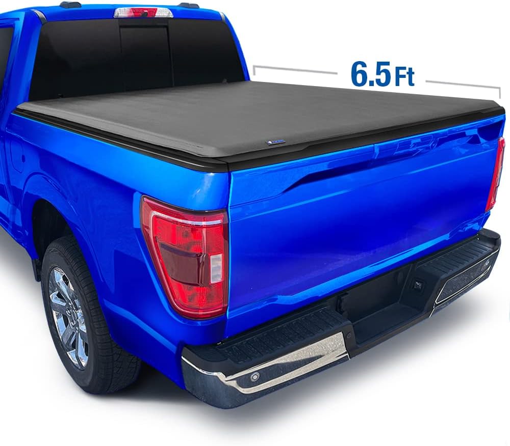 Soft Roll Up Truck Bed Tonneau Cover for 6.5' Bed T2655