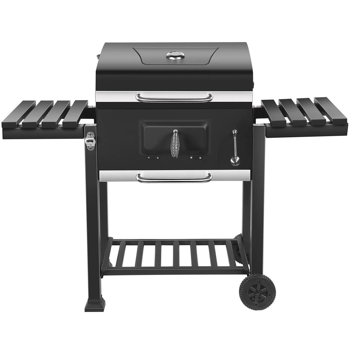 24 Charcoal Grill with Side Shelf and Wheels V792