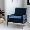 Blue Fabric Accent Armchair U613355