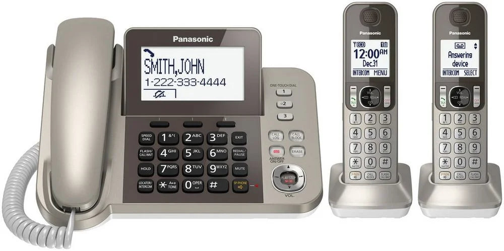Corded/Cordless System with 2 Cordless Handsets E160323