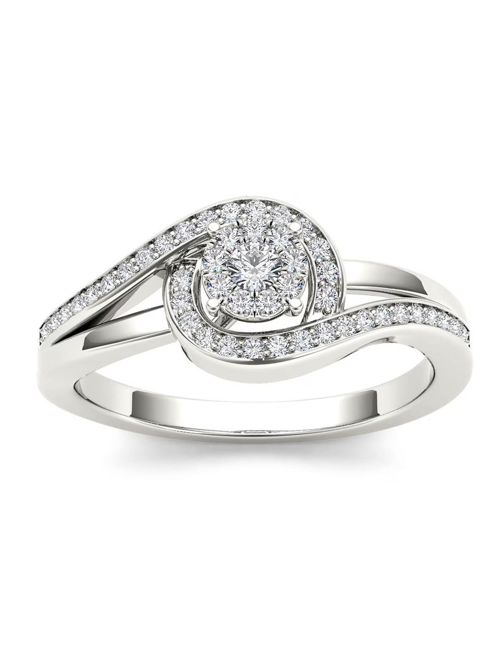 1/5ct Tw Diamond Cluster Engagement Ring Y11539