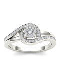 1/5ct Tw Diamond Cluster Engagement Ring Y11539