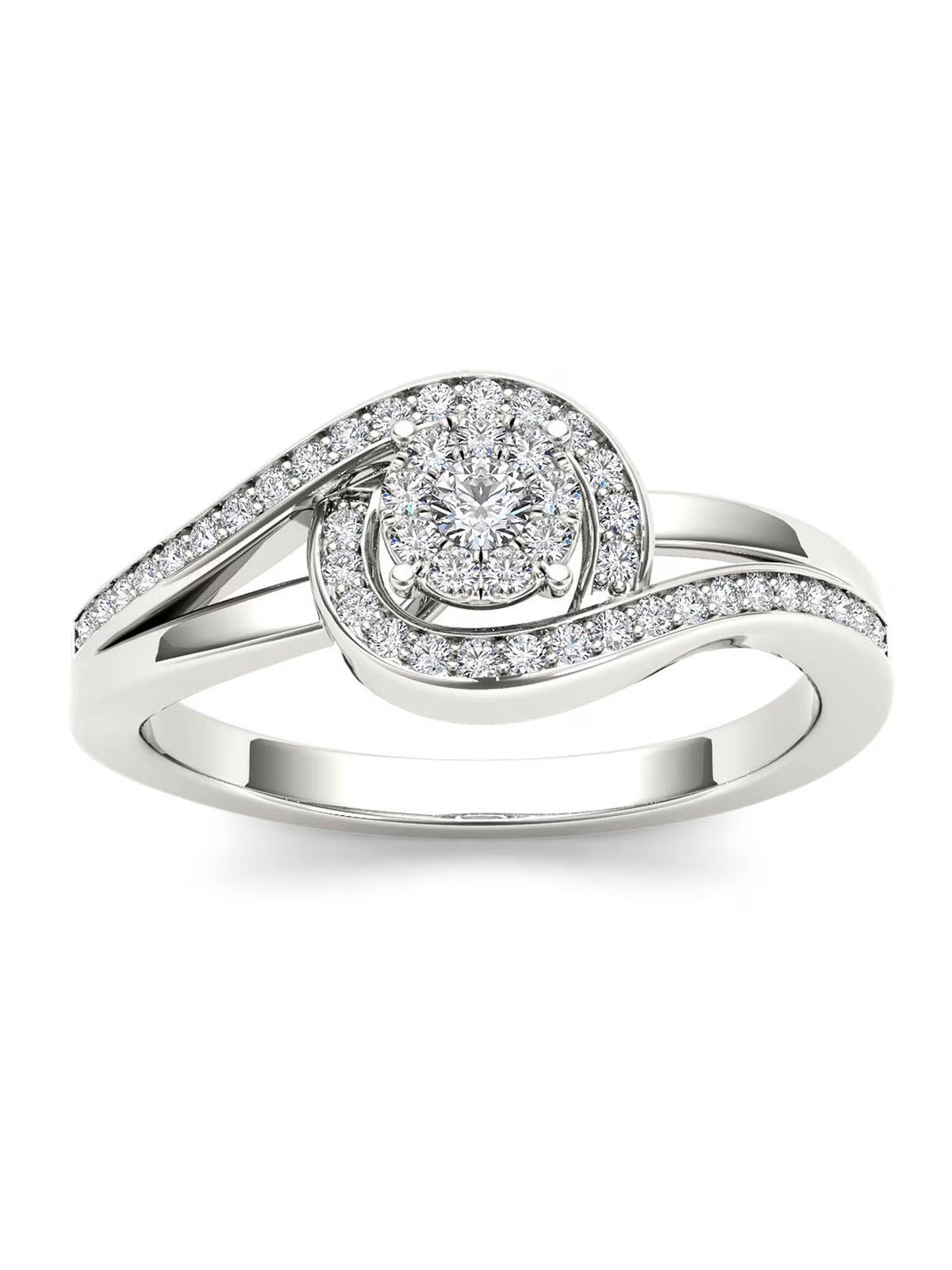 1/5ct Tw Diamond Cluster Engagement Ring Y11539