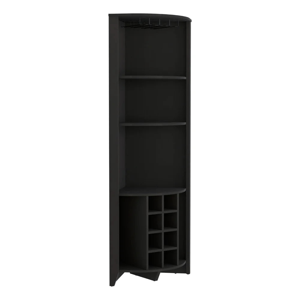 Dark Brown Corner Bar Cabinet L67462