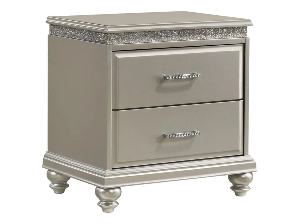 King Panel Bed Dresser Mirror Nightstand Chest Wooden Bedroom Furniture Set Q960401