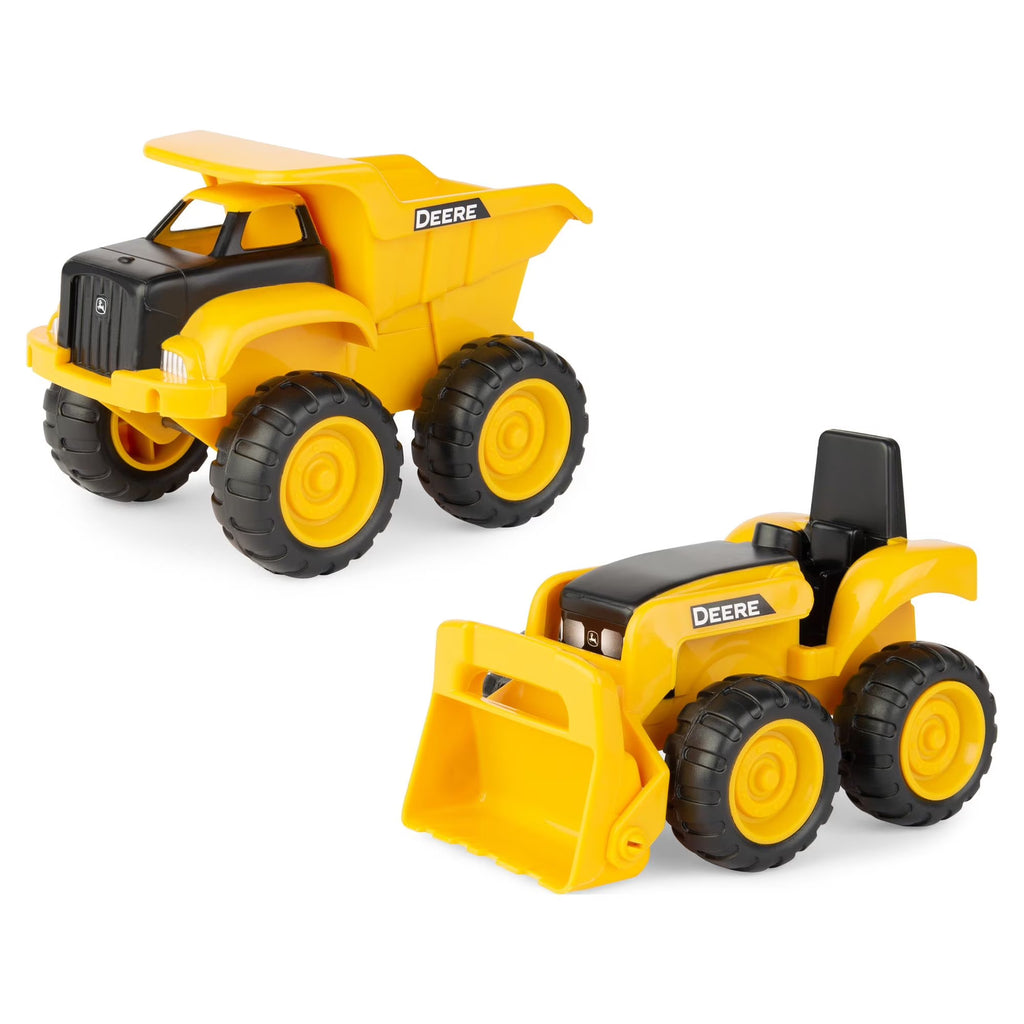 Yellow Construction Vehicle 2 Pack Dump Truck & Tractor with Loader R64578