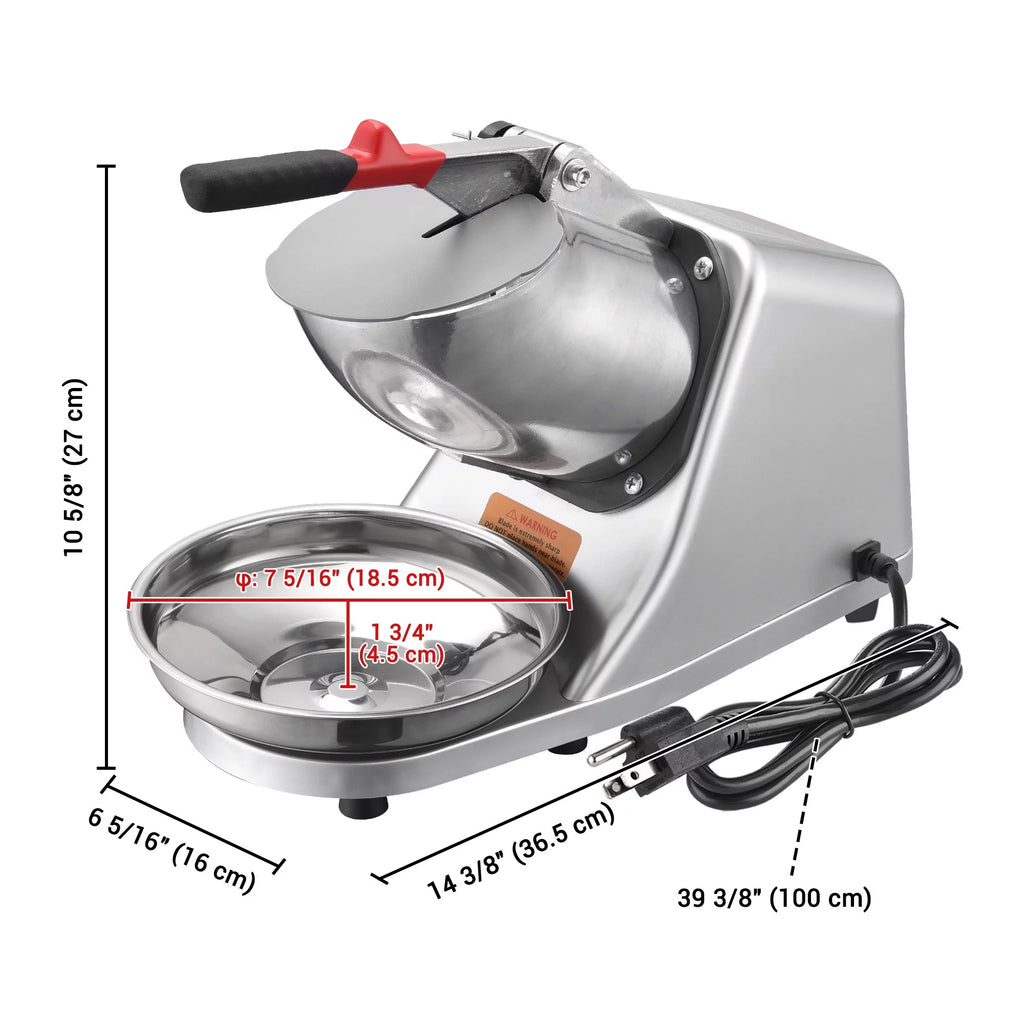 300W Electric Ice Shaver Machine 143 lbs/hr K2983