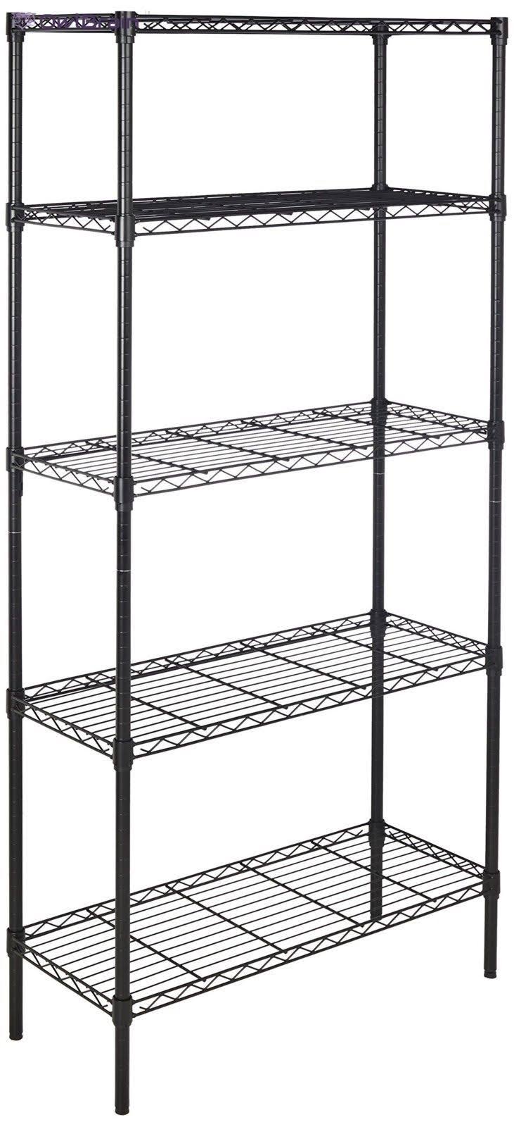 5-Shelf Shelving Unit Black G507818