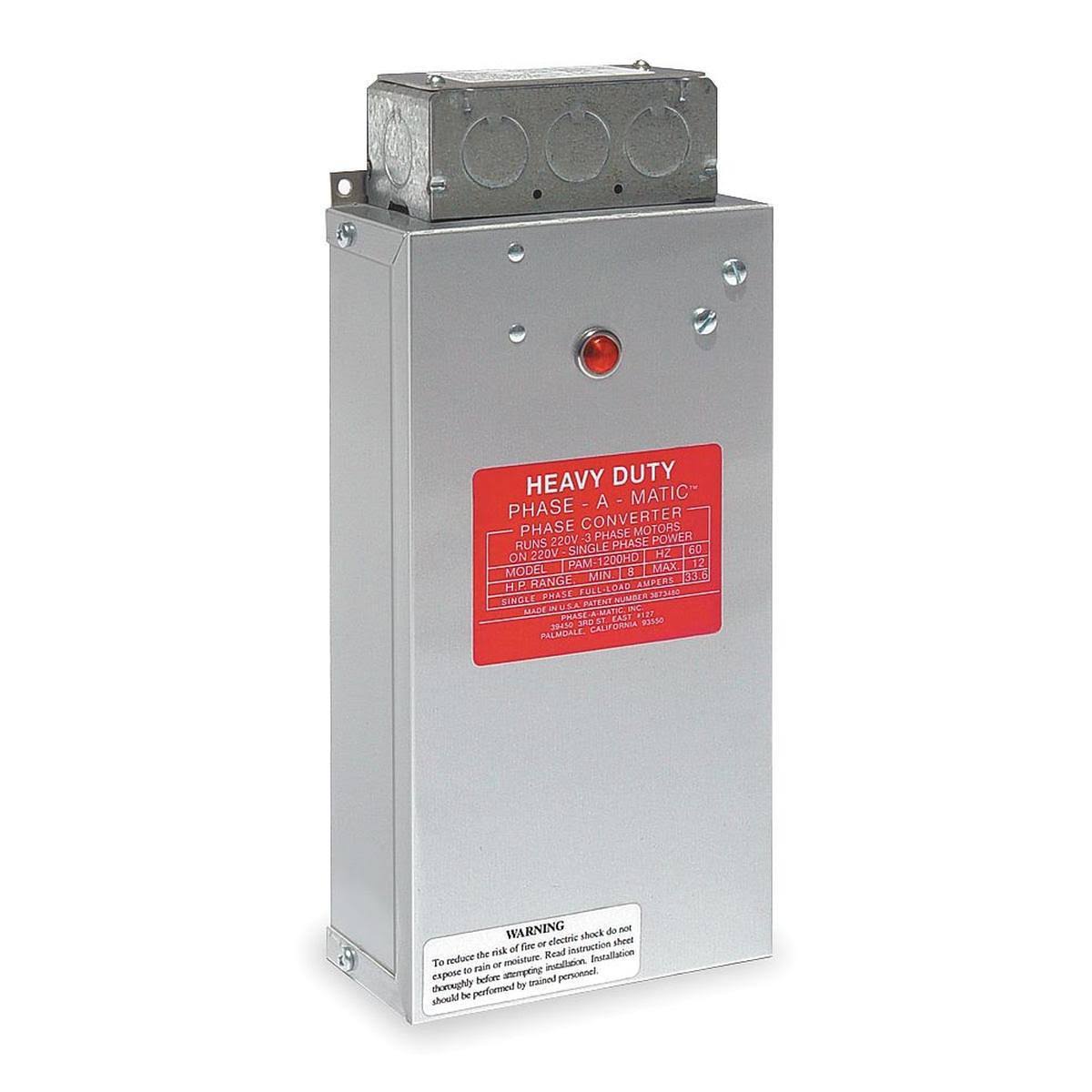 Phase Converter, Static, 4-8 HP J7809