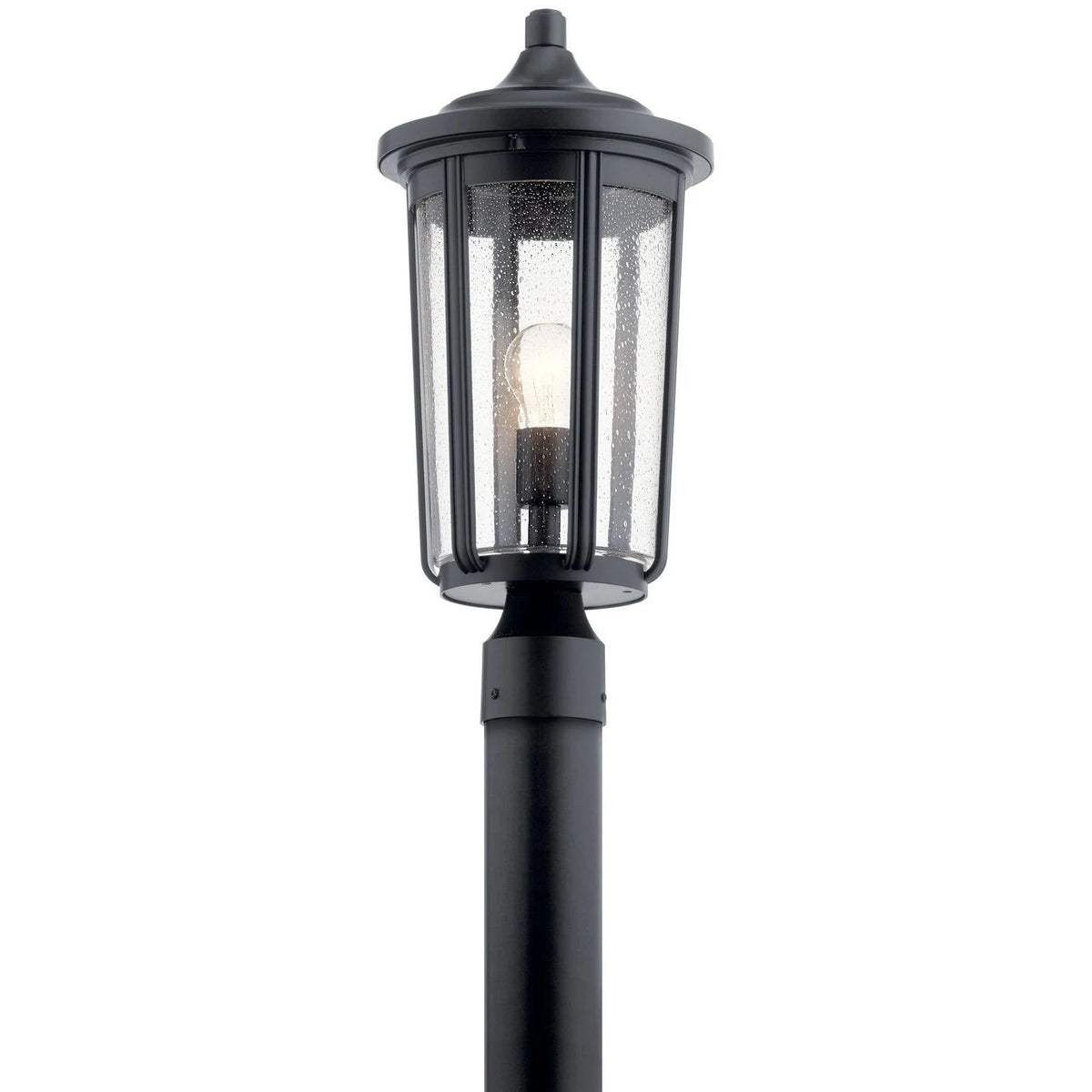 Black 1-Light Outdoor Post Lantern S878910