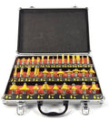 35 Router Bit Set Carbide Bits Kit Half Inch Shank Aluminum Case D87000
