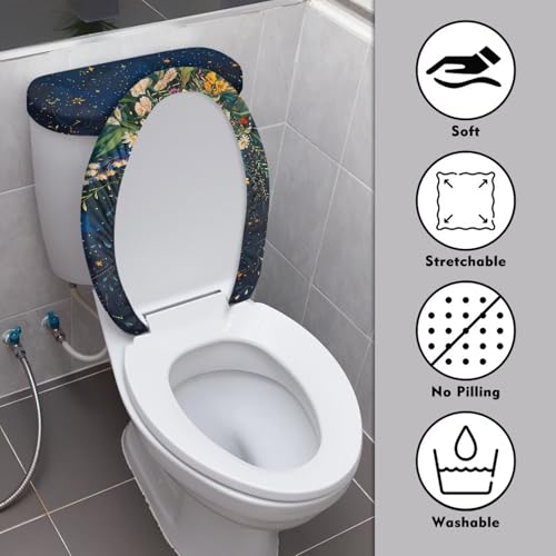 Santa Claus Toilet Lid Tank Cover 2 Pack Set N7741