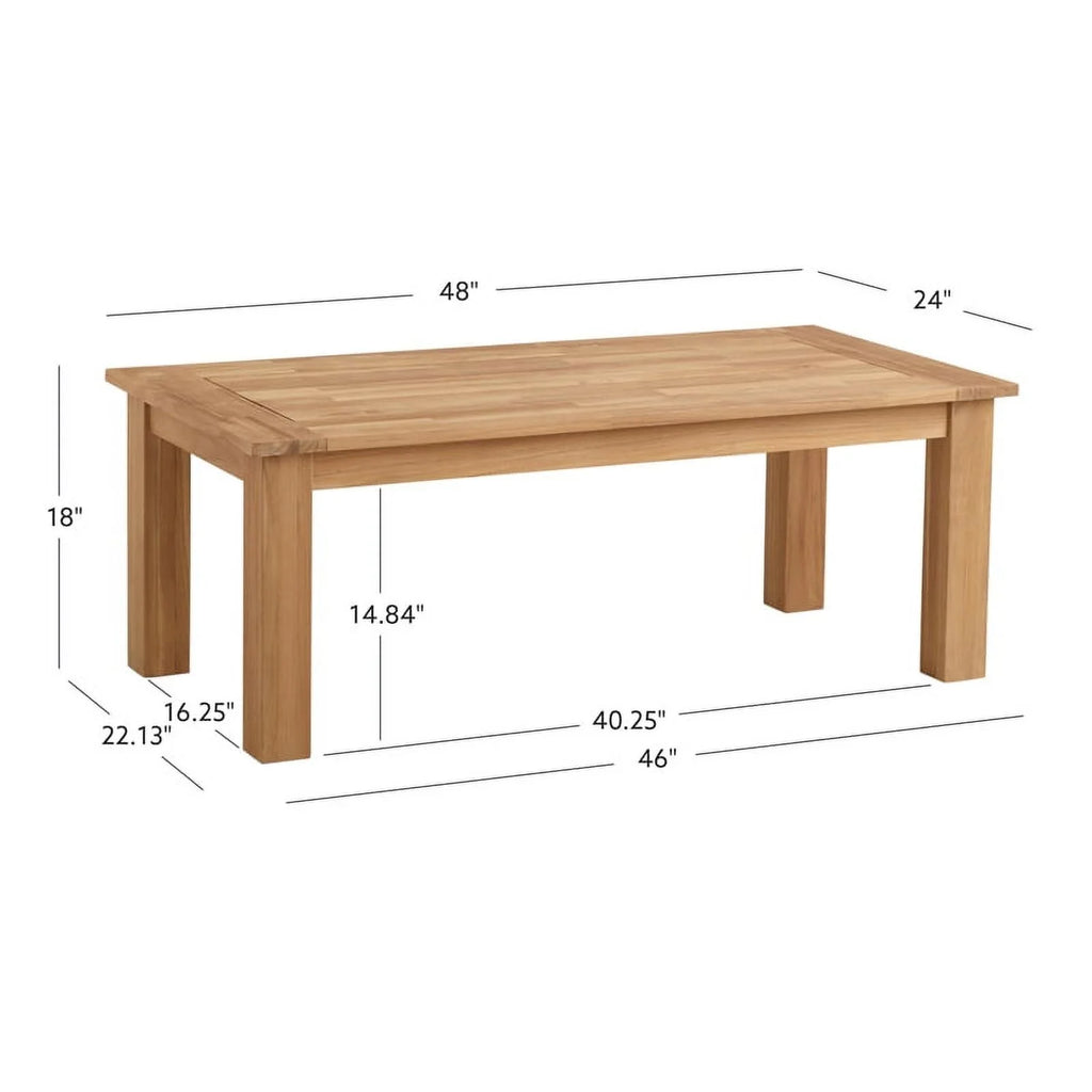 Solid Teak Outdoor Coffee Table U45665