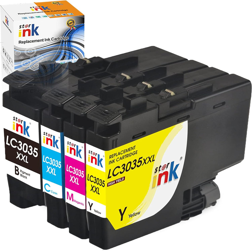 Compatible Ink Cartridge for Brother Printer, 4 Packs D576