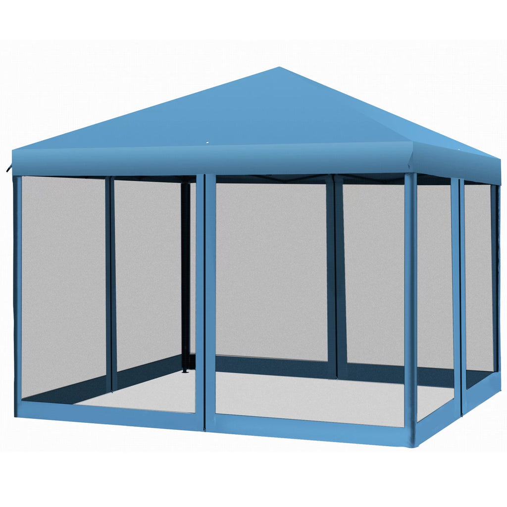 10' x 10' Pop Up Canopy Tent with Netting V7202