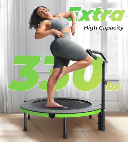 40"/48" Foldable Mini Trampoline with Adjustable Foam Handle B8805
