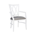 White Wood Dining Arm Chair B76495