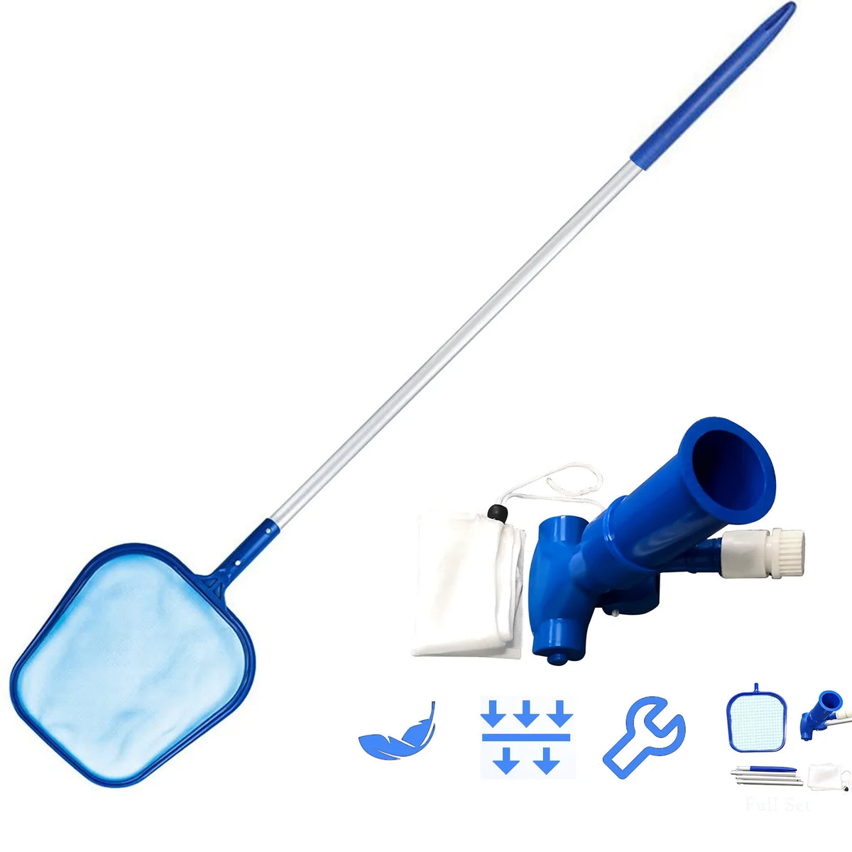 Pool Cleaning Set with Skimmer Brush Hose Z997918