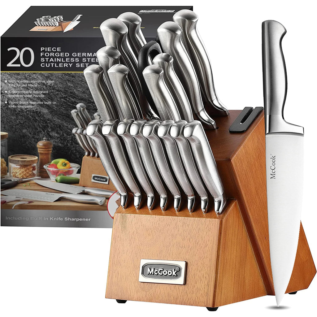 15 Pieces German Stainless Steel Kitchen Knife Block Set F146239
