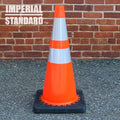 28 inch Orange Safety Cones with 2 Reflective Collars V92292