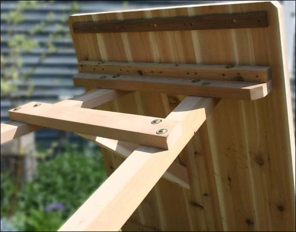 Red Cedar 4' Picnic Table with 2 Backed Benches C331