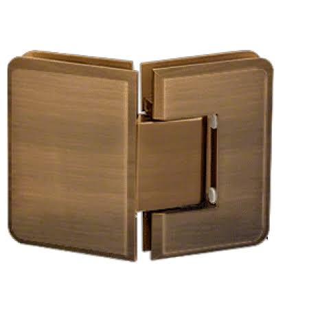 Antique Brass Glass-to-Glass Standard Hinge H15042