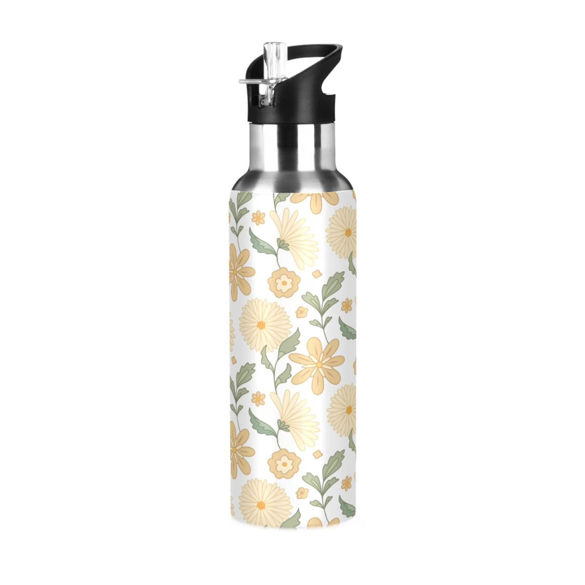 Stainless Steel Insulated Thermos Vacuum Flask Water Bottle with Straw Lid N559