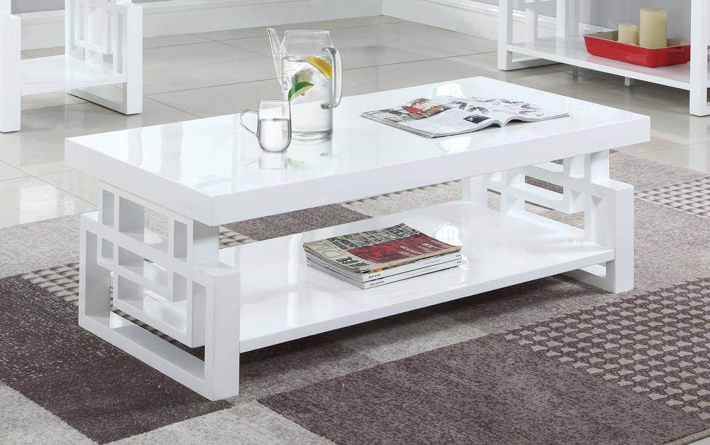 Glossy White Sofa Table G800