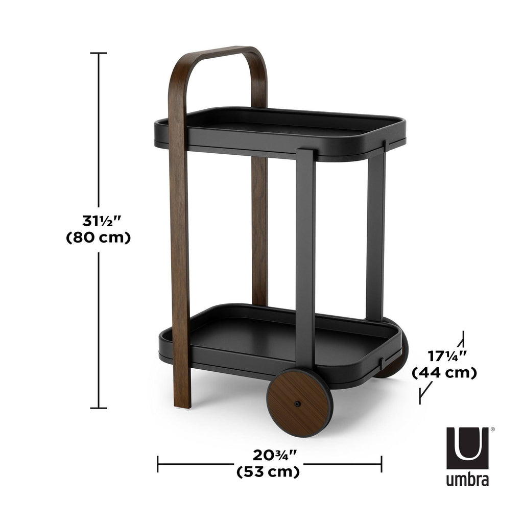 White-Natural Bar & Serving Cart N999
