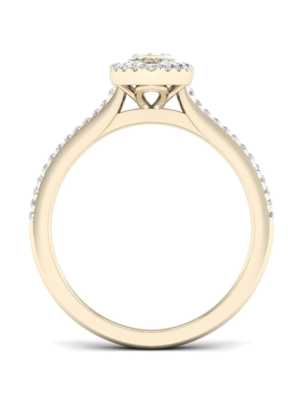 10k Yellow Gold Halo Ring Z39841