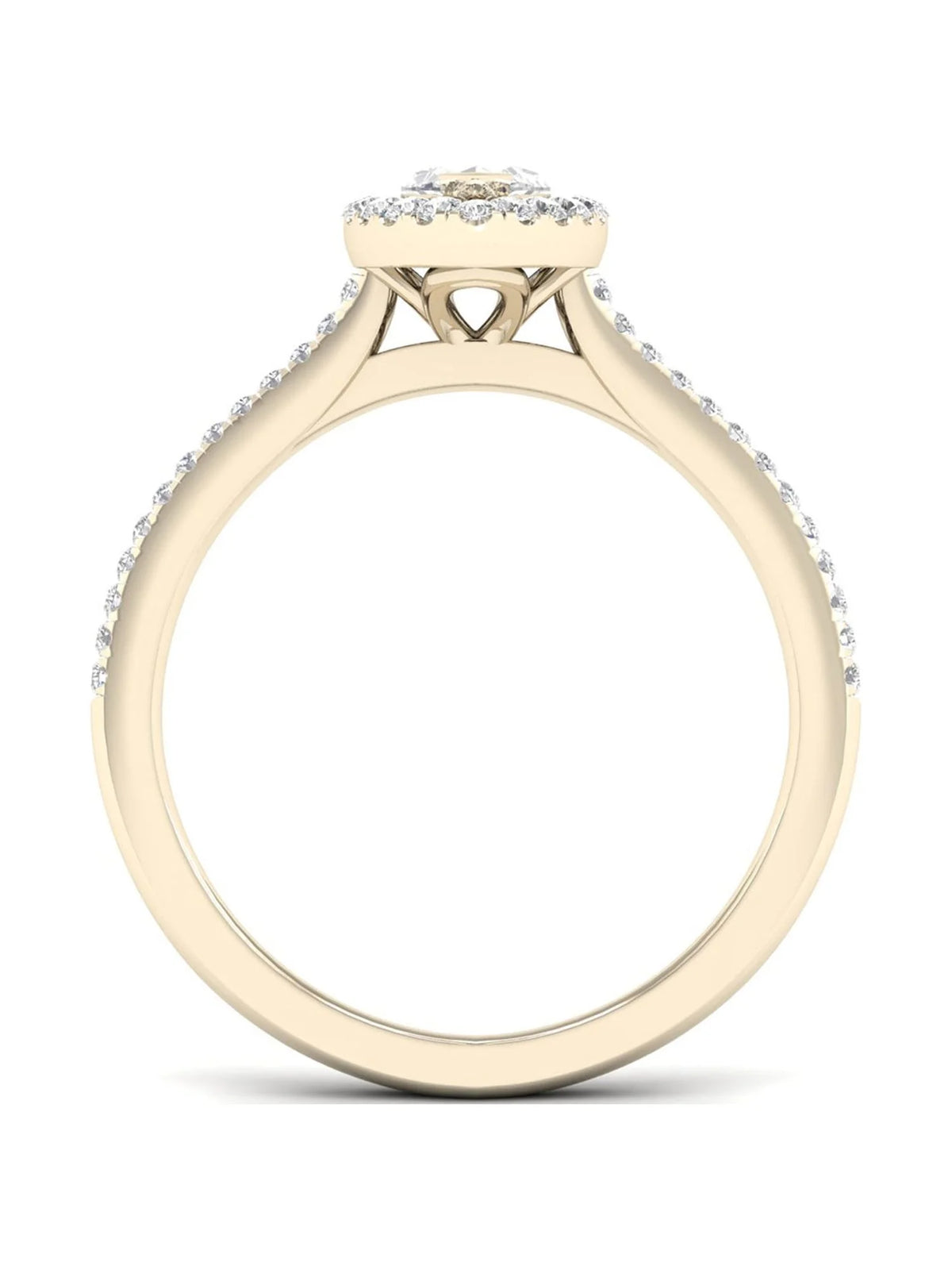 10k Yellow Gold Halo Ring Z39841