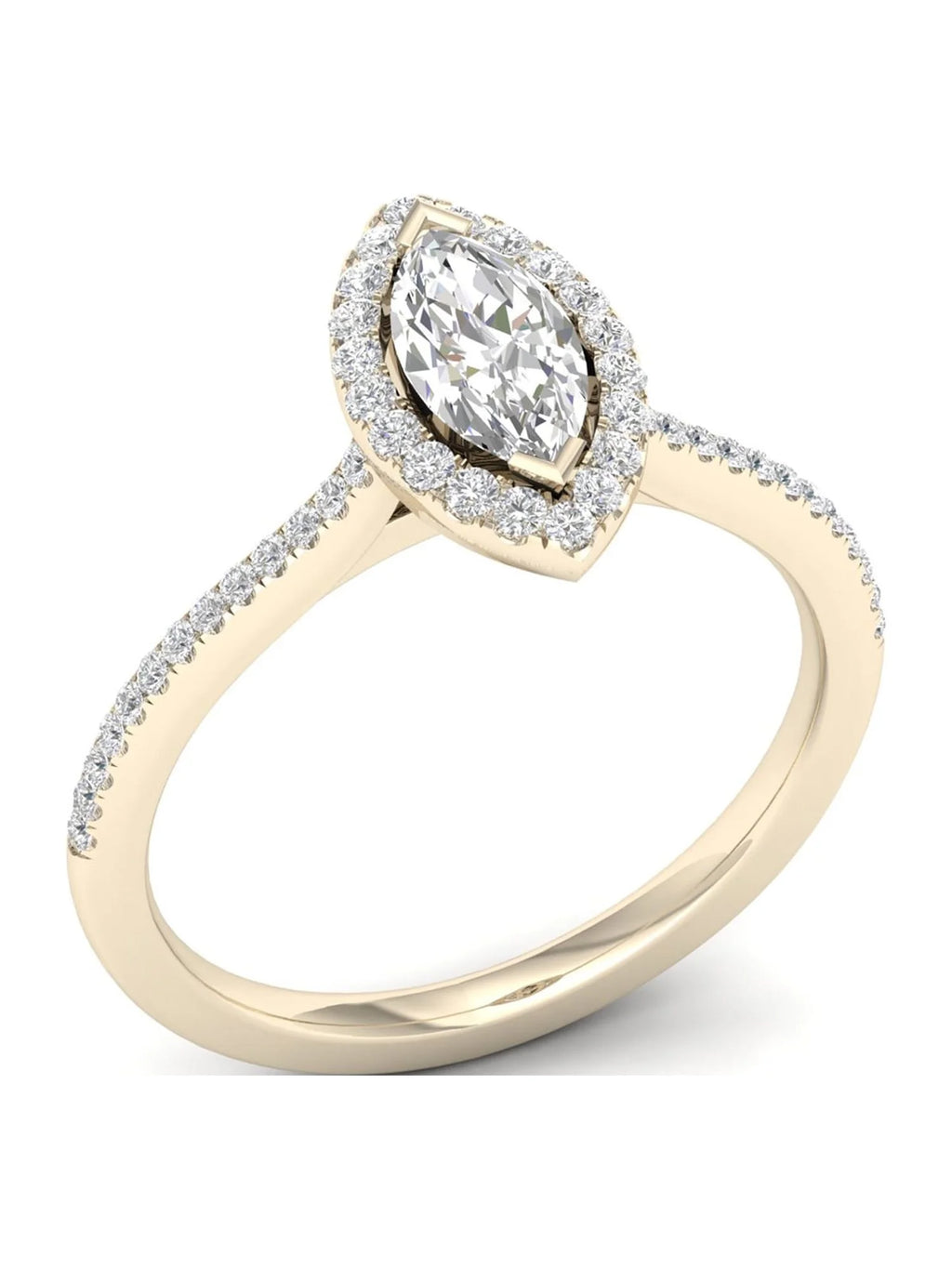 10k Yellow Gold Halo Ring Z39841